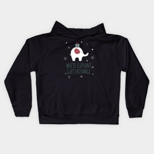 white elephant gift exchange Kids Hoodie